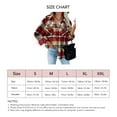 thumbnail image 6 of Sarapandan Women Plaid Shirt Button Down 2 Pockets Design Soft Breathable Women Long Sleeve Shirt Jacket for Autumn Winter Orange L, 6 of 6