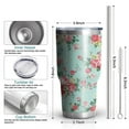 thumbnail image 6 of 30oz Pioneer Flower Tumblers Stainless Steel Tumbler with Lid and Straw,Vacuum Insulated Double Wall Travel Tumbler Cups Mug with Cleaning Brush for Coffee,Tea, 6 of 7