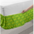 thumbnail image 2 of Bicycle Bed Skirt, Illustration of Continuous 2 Wheel Items in Nature Tones Retro Feels, Elastic Bedskirt Dust Ruffle Wrap Around for Bedding Decor, 4 Sizes, Lime Green and Yellow, by Ambesonne, 2 of 2