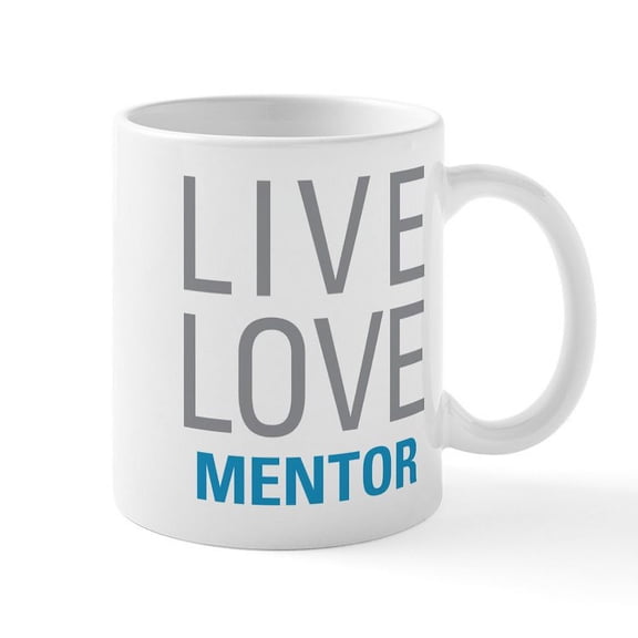 CafePress - Live Love Mentor Mugs - 11 oz Ceramic Mug - Novelty Coffee Tea Cup