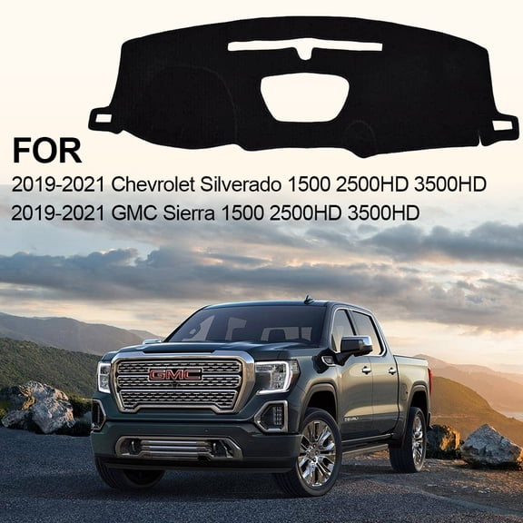 JJMY For Chevy Silverado GMC Sierra 1500 2500 2019-2021 Dash Cover Mat Dashboard Pad