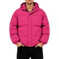 thumbnail image 2 of CharmCyan Men's Oversized Casual Down Jacket With Long Sleeves And Hood Hot Pink 5XL, 2 of 2