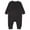 Black, variant on Busydd Boys Romper Casual Long Sleeve Round Neck Girls Clothes Comfortable Cotton Solid Color Button Baby Rompers 12-18 Months