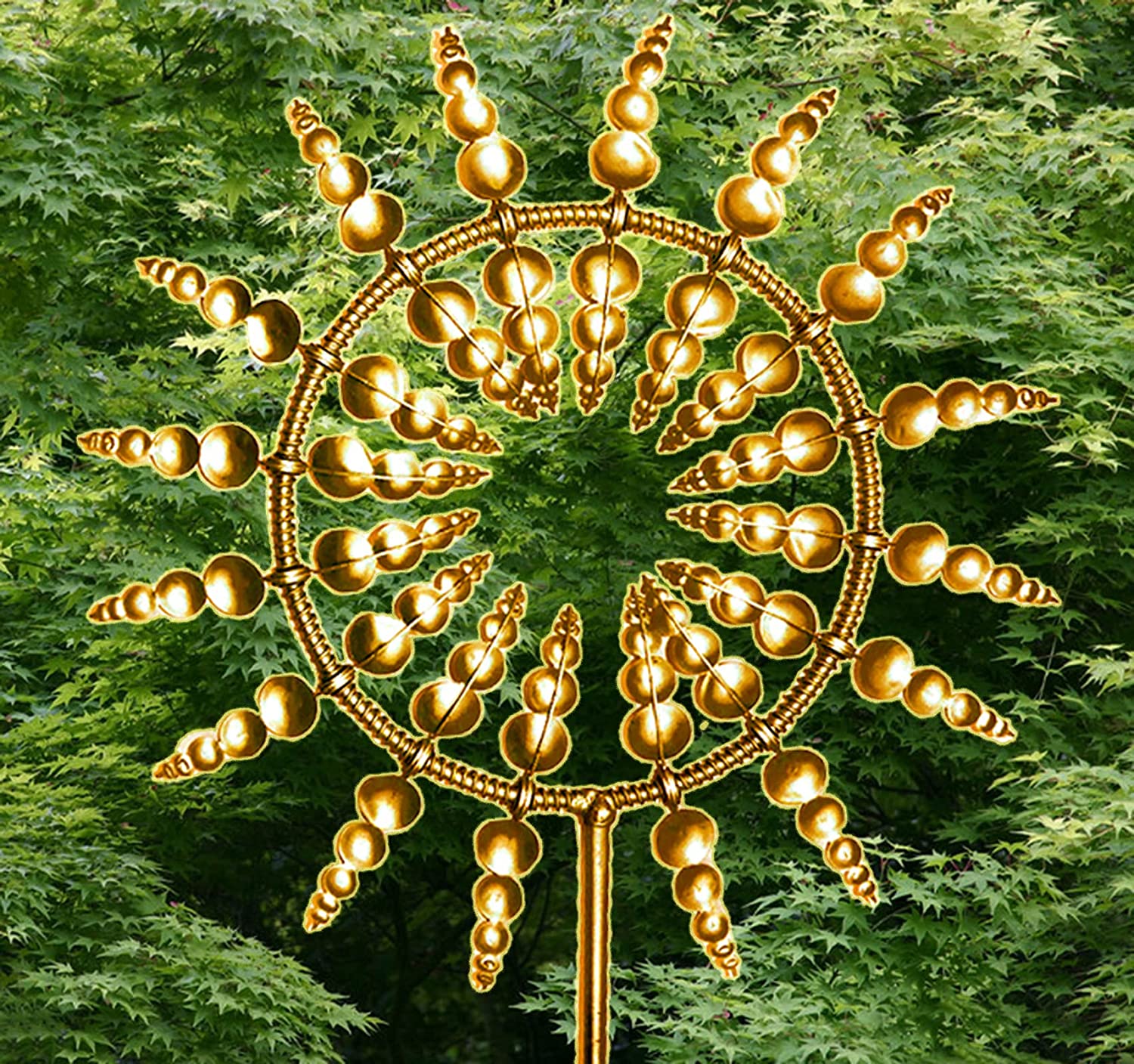 COUTEXYI Metal Windmill, 3D Wind Powered Sculpture, Wind