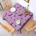 thumbnail image 2 of Cute Cartoon Dachshund Square Tablecloth,Waterproof Square Table Cover,Wipeable Spillproof Washable Table Cover for Home Kitchen Party Decor 42"X42"(107x107cm), 2 of 6
