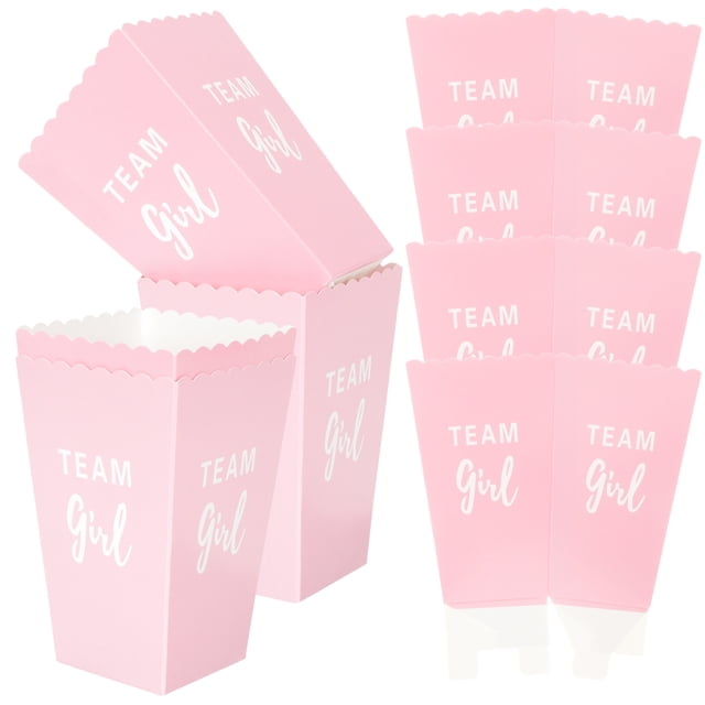 EeaseCA 20pcs Gender Reveal Paper Popcorn Boxes Popcorn Containers Small Popcorn Boxes