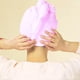 thumbnail image 4 of Paquete de toallas para el cabello, bandana absorbente de secado rápido para mujeres, gorros para cabello rizado, largo y grueso (2 piezas), 4 of 5