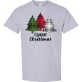 thumbnail image 3 of Inktastic Country Christmas Plaid Trees T-Shirt, 3 of 5