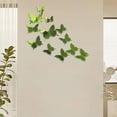 thumbnail image 6 of 12 Pcs Butterfly Wall Decor,Removable Stickers Wall Decor,3D Butterfly Wall Decal Room Decor,3D Butterfly Wall Stickers,for Room, Door, Window, Wedding, Bathroom, Birthday Decoration,Green, 6 of 6