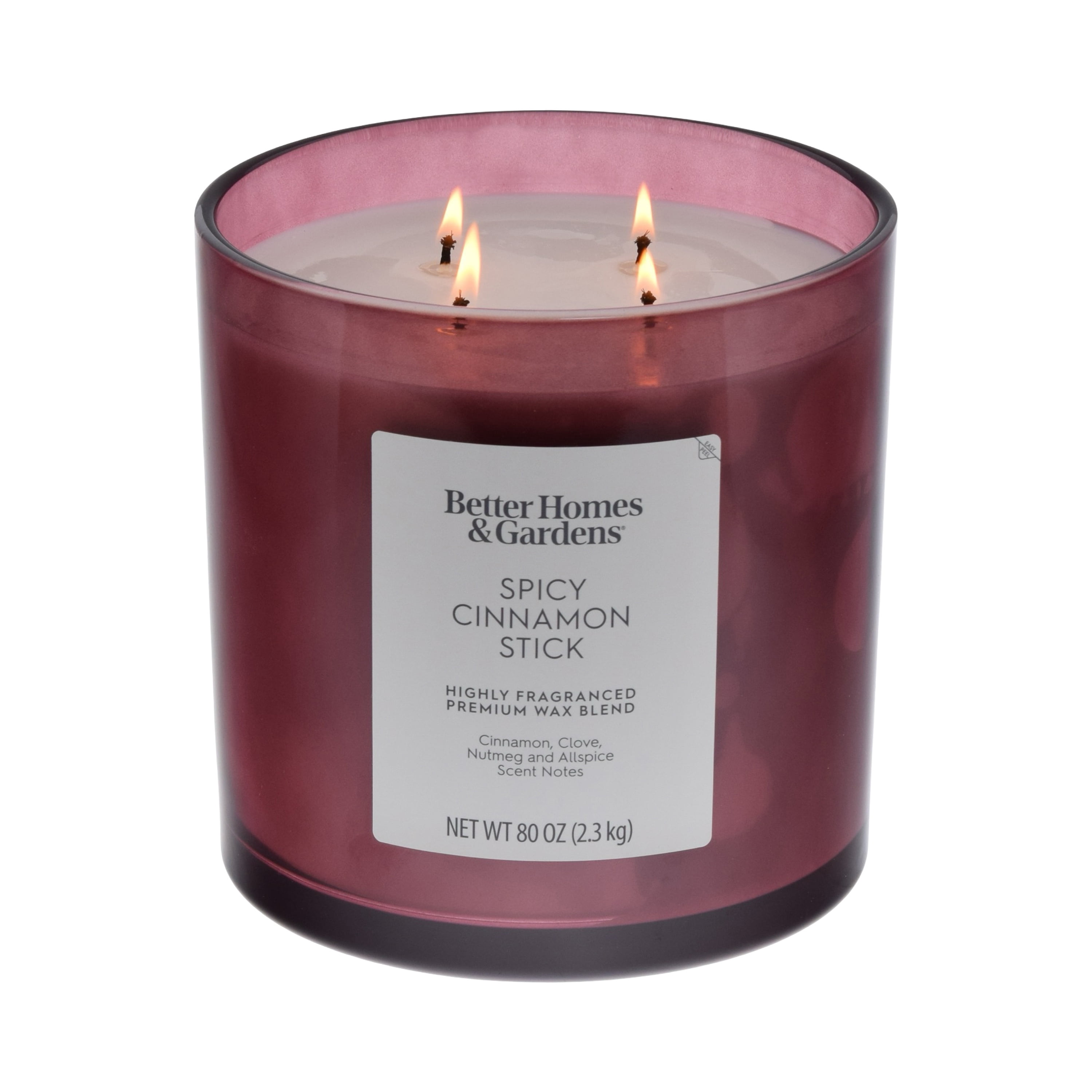 Better Homes & Gardens Spicy Cinnamon Sticks Scented 4-Wick 80oz (2.26 kg) Large Oversized Jar Candle