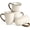 white-diam, variant on Ceramic Coffee Mug Set - 16 Oz Large Coffee Mugs - Embossed Stoneware Cups with Handle for Latte Cappuccino Cocoa - Microwave Dishwasher Safe - Set of 4 - White