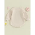 thumbnail image 4 of LMLYSoH Toddler Baby Sweatshirt Rompers Colorful Letter Embroidery Long Sleeve Jumpsuit for Newborn Infant Cute Clothes, 4 of 9