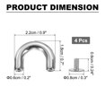 thumbnail image 2 of 4Pcs Metal D-Ring Connector Buckles, Alloy Arch Bridge D-Ring Buckles Chain with Screws (Grey, 0.9" x 0.2"), 2 of 6
