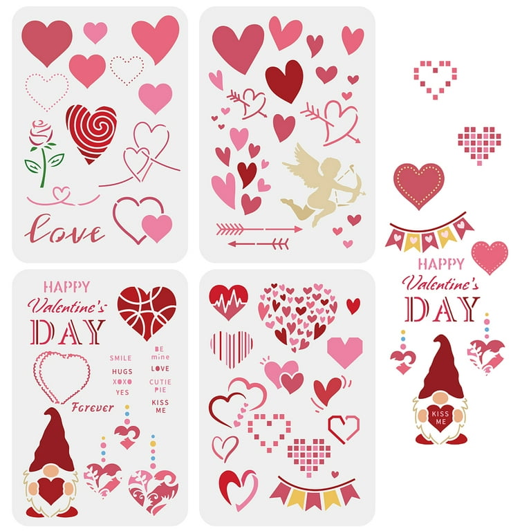 Valentine Art : Heart Stencils – Fun Littles