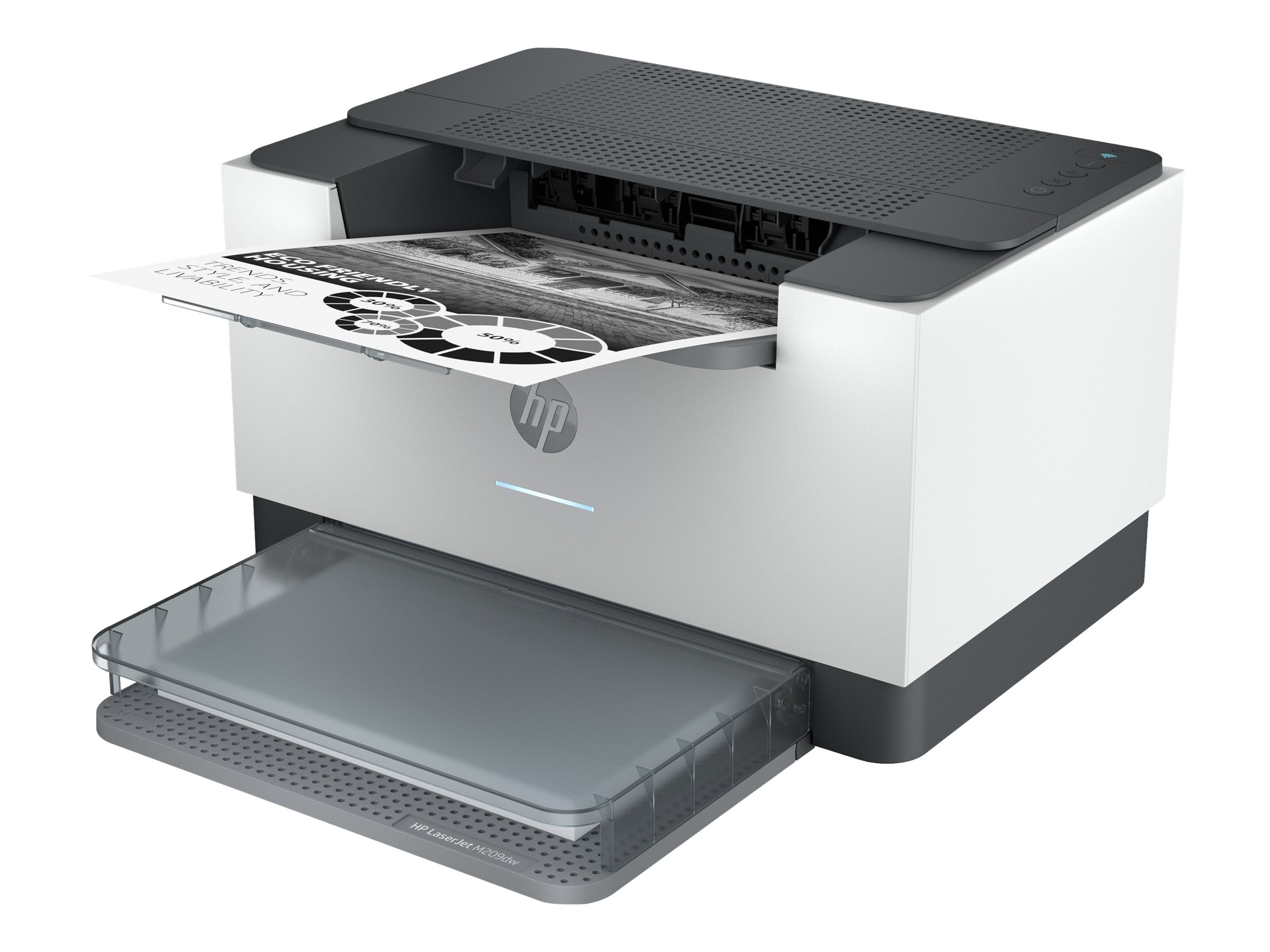 HP LaserJet M209dwe - Printer - B/W - Duplex - laser - A4/Legal - 600 x 600 dpi - up to 30 ppm - capacity: 150 sheets - USB 2.0, LAN, Wi-Fi(n), Bluetooth LE