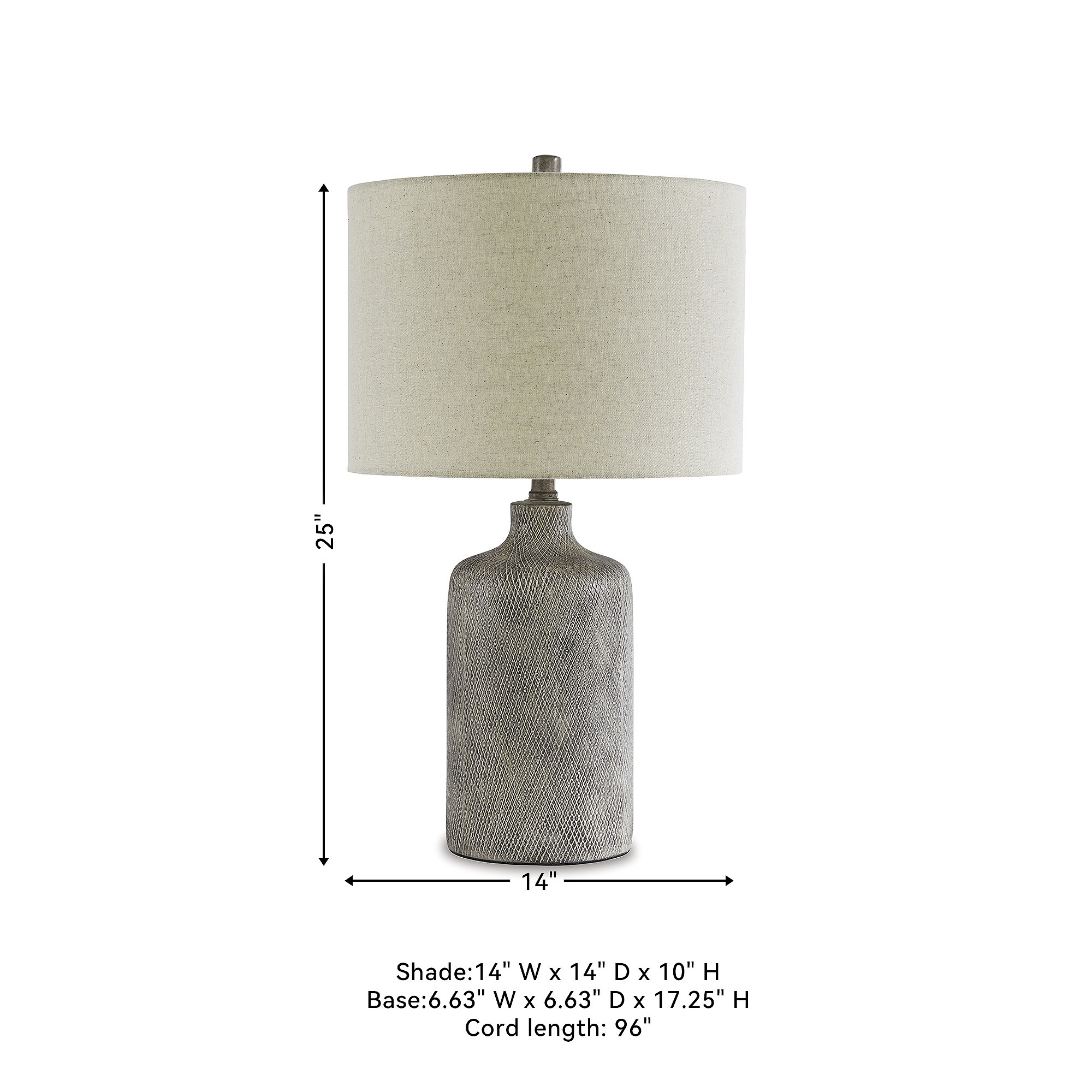 Signature Design by Ashley Contemporary Linus Table Lamp  Antique Black