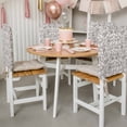 thumbnail image 3 of Farmhouse Grey Chair Back Covers, Removable Chair Covers for Dining Chairs Set of 8, Washable Chairs Slipcovers Back Seat Protector for Wedding Party 19"x20", 3 of 9