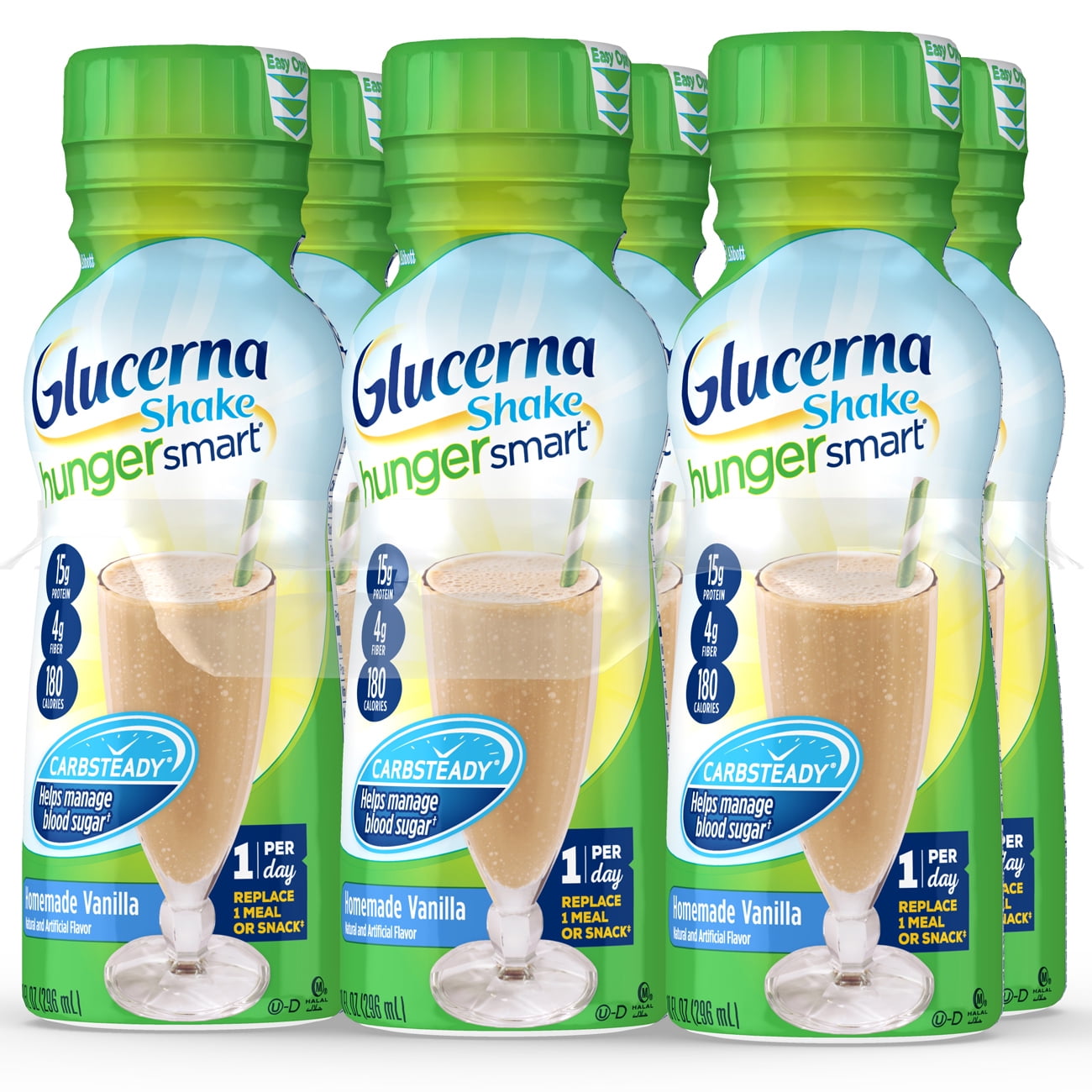 Glucerna Hunger Smart Shake Manage Blood Sugar Vanilla 10 Fl Oz x 12