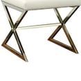thumbnail image 4 of Tabouret Contemporain Rembourré Base en Métal, Blanc, 4 of 4