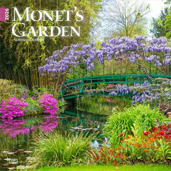 Monet's Garden | 2026 12x24" (Hanging) Wall Calendar | Plastic-Free | BrownTrout