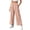 Pink, variant on Guluxicc Womens Casual Cropped Pants Elastic Waist Wide Leg Trousers with Side Pockets Solid Color Sweatpants