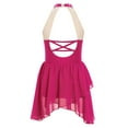 thumbnail image 2 of RUNQHUI Robe de Danse Lyrique pour Filles Enfants Sans Manches Dos Nu avec Strass Rose Vif 14, 2 of 5