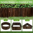 thumbnail image 6 of Wood Garden Edging - 11.8" H X 47" L Sturdy Natural Landscape Border for Flower Beds, Yard, Pathway (4 Packs), 6 of 6
