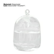 SPRING PARK Hanging Fish Tank Bowl with Stand Creative Small Table Transparent Glass Fish Vase Aquarium for Home Decor