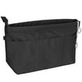 thumbnail image 2 of Deago Nylon Purse Organizer Tote Handbag Insert Organizers Bag in Bag Zipper 13 Pockets Black Medium, 2 of 9