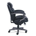 thumbnail image 5 of La-Z-Boy Woodbury Mid-Back Executive Chair, Supports Up to 300 lb, 18.75" to 21.75" Seat Height, Black Seat/Back, Weathered Gray Base, 5 of 6