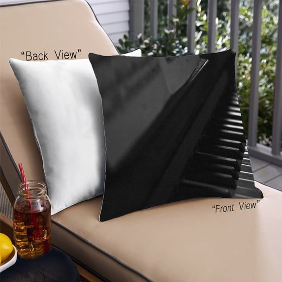 Ahgly Company Music Piano Outdoor Throw Pillow, 18 inch by 18 inch