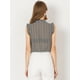 thumbnail image 5 of Blusa con Volantes Allegra K Sin Mangas Casual para mujeres Blanco Negro XL, 5 of 6