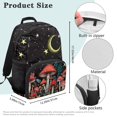 thumbnail image 7 of HUIACONG Mushroom Moon Star School Backpack for Students Age 6-18 Ergonomic Padded Adjustable Shoulder Straps Large Capacity Water Resistant Bookbag for Elementary Middle High School Daily Use, 7 of 7