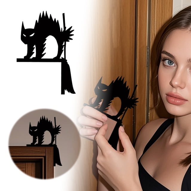 Halloween Door Corner Wall Sticker For Home Holiday Party Easy Apply Reusable Scene Design