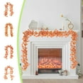 thumbnail image 7 of Moocorvic Fall Garland Party Artificial Maple Leaves Autumn Garland Hanging Fall Vines Table Decorations Front Door Fireplace, 7 of 7