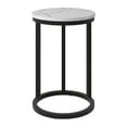 thumbnail image 3 of Kris & Alley Modena Table d'Appoint Contemporaine en Forme de C avec Dessus Rond en Bois d'Ingénierie et Base en Acier Enduit, 3 of 6