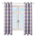 thumbnail image 4 of Purple Diamond Grid Color 2pcs Blackout Curtains For Living Room Bedroom Grommet Top Window Set for Left And Right Biparting Open, 4 of 6