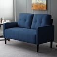 thumbnail image 6 of Gewnee 51.2”Loveseat Couch – Modern Small Sofa with Removable Back Cushions,Tapered Wood Legs,Ideal for Living Room,Apartment,Office.Blue, 6 of 14