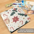 thumbnail image 4 of FORMRS 3 Ring Photo Album 4"x6" Self Adhesive Large Capacity PU Leather Cover, Beige Christmas Candy Canes, 4 of 8