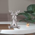thumbnail image 4 of Estatua de ciervo Zulema Estatua Moderna Animal Oro, 4 of 5
