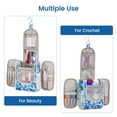 thumbnail image 6 of WANDF Hanging Toiletry Bag for Women, Multi-Compartment Cosmetic Bag with Hook, Portable Dopp Kit Organizer, Makeup Bag for Travel,Business Trip,Bathroom(Blue Flower), 6 of 10