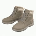 thumbnail image 3 of Splozh Womens Combat Boots Women's Combat Ankle Boots Lace up Comfortable Booties Low Heel Khaki,US 5.5, 3 of 5