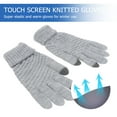 thumbnail image 4 of STRANDCHIC Women’s Grey Knitted Thermal Gloves, Winter Warm Touchscreen Compatible, 1 Pair for Cold Weather, 4 of 5