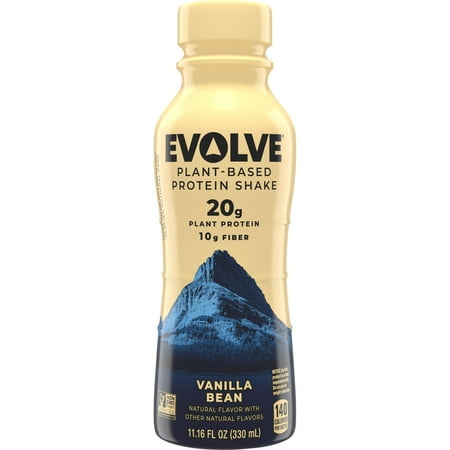 Evolve Plant Based Protein Shake Vanilla Bean Natural Flavor, 11.16 fl oz, 1 Count Bottle