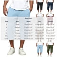 thumbnail image 3 of yillto Mens Capris Pant Loose Hiking Casual Sweatpant Pants Elastic Waist Summer Shorts Joggers with Pockets, 3 of 7