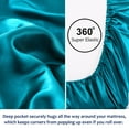 thumbnail image 4 of Unique Bargains Drap-Housse en Satin à Poche Profonde Luxe Lisse, 4 of 8