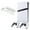 White, variant on Vertical Wall Mount Stand with 2 Controller Holders for PlayStation 5 Pro/Slim - Storage Bracket Base-White