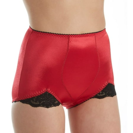 

Women s Rago 919 Light Shaping V Leg Brief Panty with Lace (Red 2X)