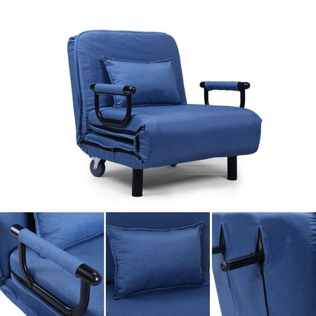 jaxpety armrest chaise couch folding sofa pillow lounge chair fabric