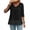 Black, variant on Boho Tops for Women Half Sleeve Dressy Casual Tunics Vacation Blouses Loose V Neck Tee Shirts
